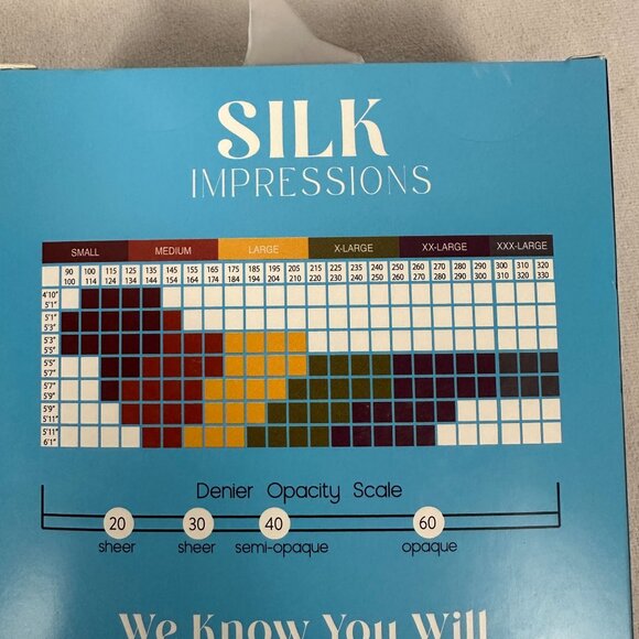 Silk Impressions Control Top Sheer Pantyhose XL Coffee Bean 4 Pairs 20 Denier - Picture 7 of 11